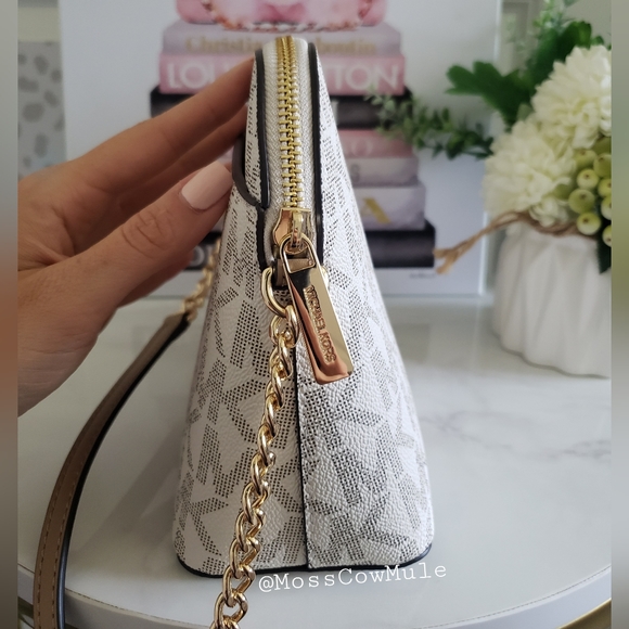 *SOLD* Authentic Michael Kors Cindy Stripe Dome Crossbody - Picture 9 of 15